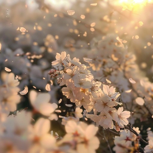 A delicate instrumental piece inspired by the quiet beauty of cherry blossoms in bloom, this track intertwines a hauntingly beautiful piano melody with soft ethereal chimes. The song captures the essence of introspection, guiding the listener through a serene and emotional landscape, evoking moments of peaceful reflection and heartfelt nostalgia. Suitable for anime scenes of character introspection, peaceful moments, or reflective montages.