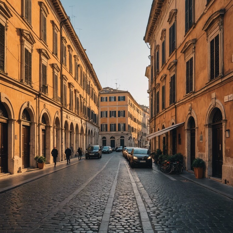 A bright and uplifting operatic piece that seamlessly blends traditional opera elements with a sprinkle of contemporary charm, set against the backdrop of a joy filled morning in rome. The sound captures the essence of a new day brimming with possibilities and excitement. The piece utilizes light hearted lyrical expressions and melodic overtures that mimic the playful banter of morning street vendors and the distant ring of church bells welcoming the day.