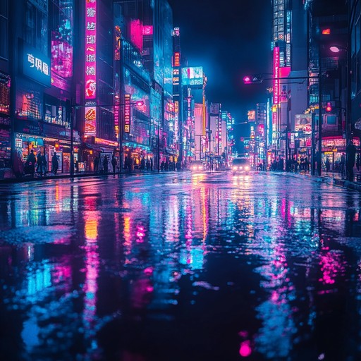 A spirited instrumental that intertwines digital melodies with traditional japanese undertones, representing the pulsating life of tokyo after dark. The track features upbeat tempos and catchy hooks, inspiring listeners to feel the excitement of city life and the limitless possibilities it holds.