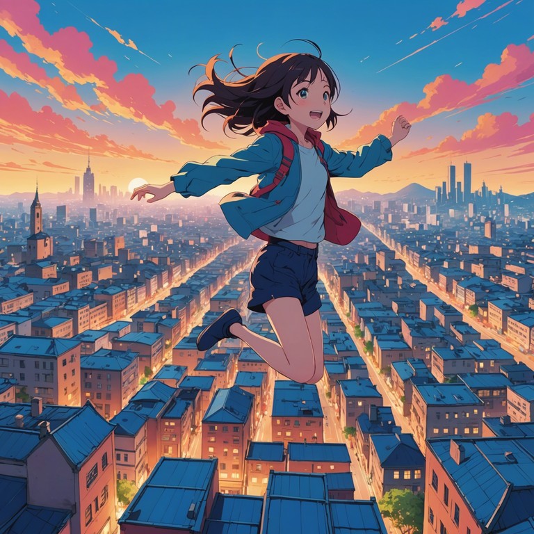 A cheerful composition that captures the essence of youthful adventures in a magical anime world. The music combines light, playful melodies with whimsical rhythms, providing a perfect ambient for vibrant anime scenes. The piece maintains an engaging pace to complement high energy on screen antics, making it ideal for motivational or feel good sequences.