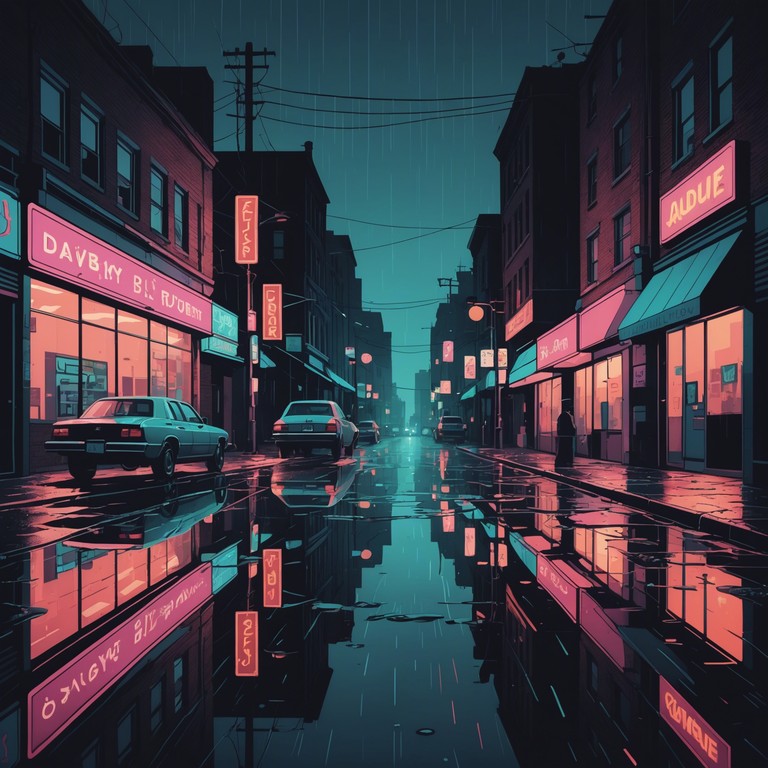 This composition captures the essence of a bustling cityscape late at night, with pulsating rhythms and a sense of urgency that mirrors the unpredictable nature of city life. Each beat resonates with the thud of footsteps on wet concrete, reflecting the relentless pace and the undying spirit of the urban jungle