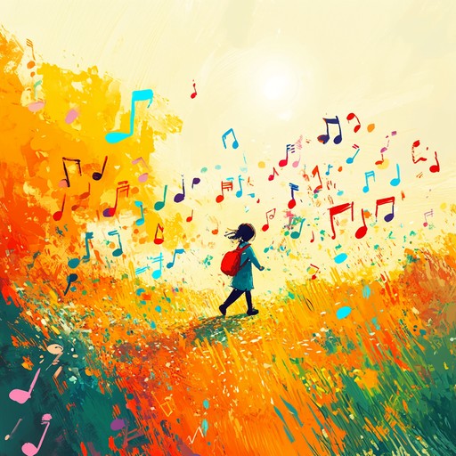 An upbeat instrumental song that reflects the happiness and lightness of walking on a beautiful sunny day, featuring cheerful melodies and soft rhythms that lift the spirit.