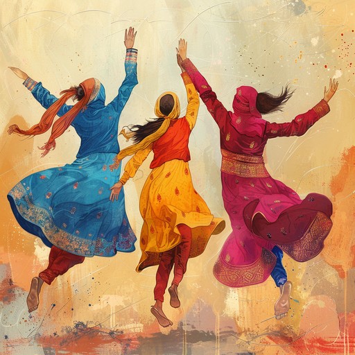 This upbeat bangra song is perfect for any joyous punjabi celebration or festive occasion. Featuring the distinctive sounds of the dhol drum and tumbi, the catchy melody and driving rhythms will have everyone dancing with enthusiasm. The bright, celebratory mood captures the vibrant spirit of punjabi culture and the joy of coming together with loved ones.