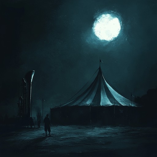 An eerie instrumental piece that captures the unsettling atmosphere of an abandoned circus. Twisted calliope melodies intertwine with discordant organ notes, creating a spine chilling soundscape that is both whimsical and disturbing. The track builds tension with unexpected shifts, evoking images of creepy clowns and shadowy figures lurking in the dark.