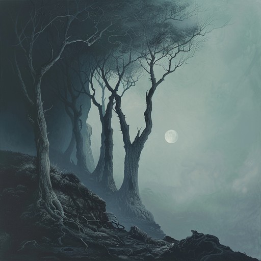 An eerie, brooding folk piece that guides listeners through haunted forests. Acoustic guitar plucks intertwine with distant natural sounds, evoking tension and mystery.