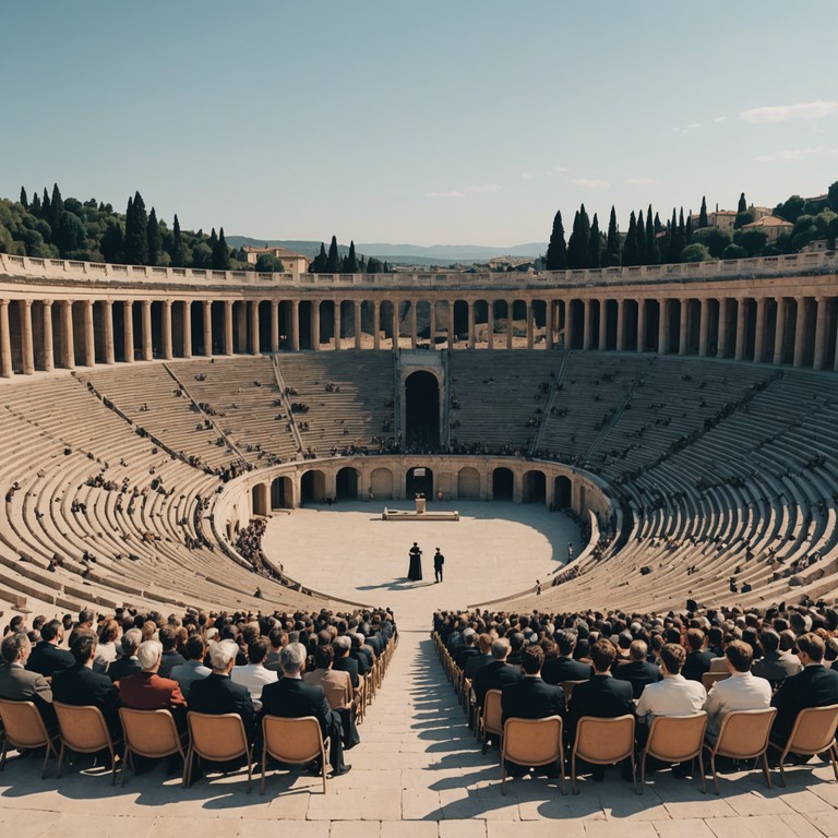 This track blends traditional opera with contemporary symphonic elements to create a timeless piece that resonates with the magnificence of ancient rome. The song starts with a powerful operatic solo that gradually intertwines with a full orchestra, embodying the grandeur and drama of roman history.