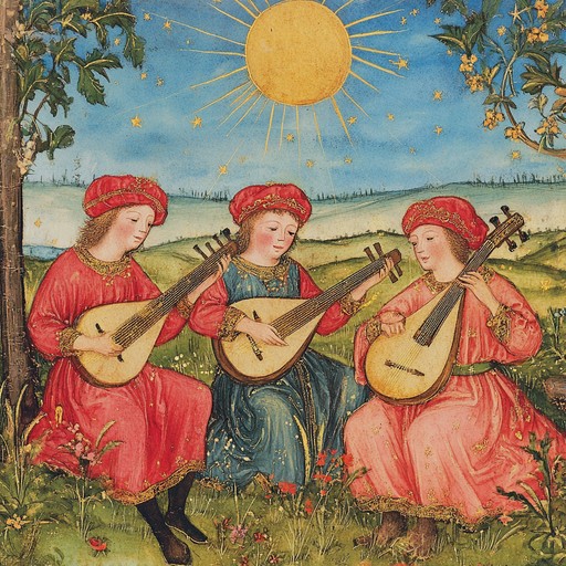 An uplifting instrumental featuring the lute, capturing the exuberance of medieval troubadour dances, with lively melodies that evoke the spirit of celebration and joy in ancient times.