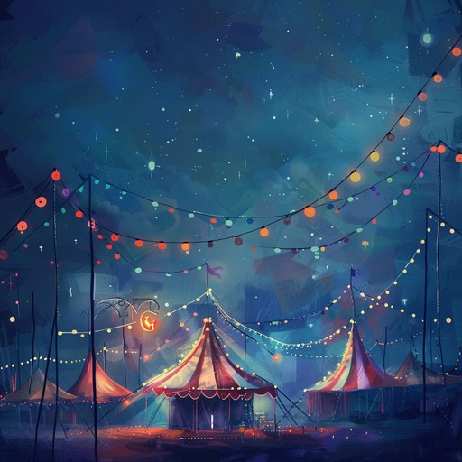 A musical journey into a whimsical yet eerie midnight carnival, featuring captivating melodies and rich, dynamic orchestrations. The track blends upbeat tempos with minor key harmonies to create an atmosphere of mystical enchantment and theatrical darkness, perfect for invoking the mysterious allure of a night under the circus tent.