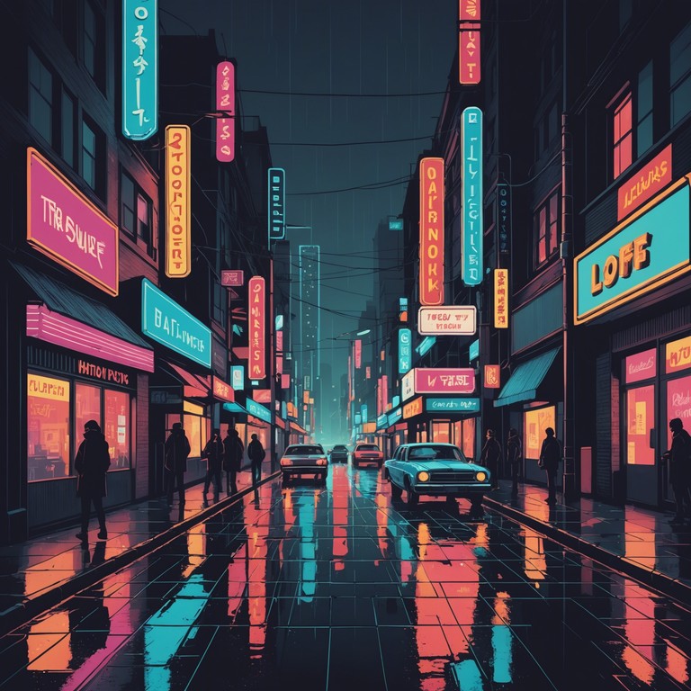 Imagine a track where the essence of a rain soaked neon lit city is captured through rapid yet smooth drum beats, crafting a soundscape that echoes the pulsing life and isolated contemplations of urban existence.