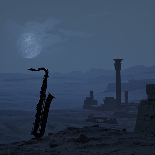 A haunting composition that combines traditional klezmer scales with ambient sounds inspired by the vast, echoing silence of a moonlit desert. Synthetic drones mix with the wails of the clarinet, evoking a sense of ancient mystery and cultural depth.