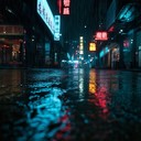 downtempo urban beats with rainy soundscapes