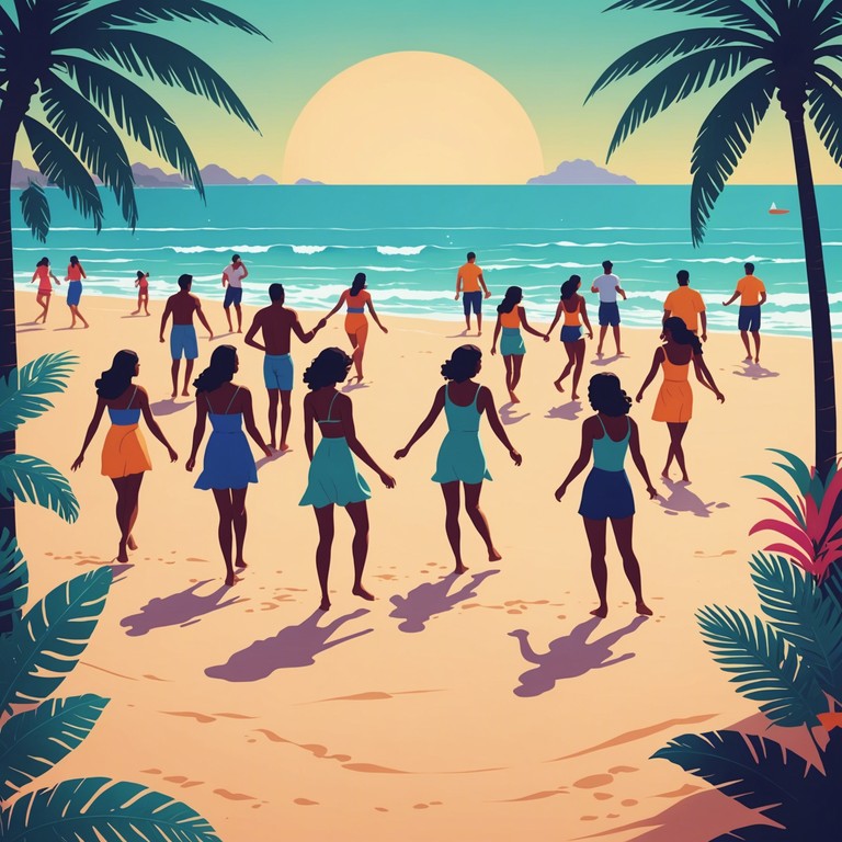 Crafting a melodic dub foundation with seamless accents of tropical percussion and ambient textures, this composition engenders a tranquil yet joyful atmosphere ideal for winding down or setting the tone at a beachside gathering.