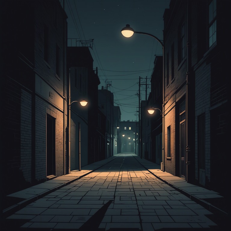 A capriccio that draws upon the gritty atmosphere of a deserted urban setting at night, capturing the essence of echoy footsteps and distant city noises with intermittent intense crescendos that mimic the unpredictable nature of city life.