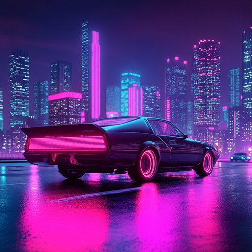 Cruise through neon soaked streets in a vibrant atmosphere, capturing carefree summer nights. Retro synths, steady beats, and shimmering melodies inspire joy and nostalgia.