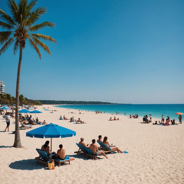 Imagine a carefree sunny day on a pristine beach, where the waves gently lap against the shore and the air is filled with a relaxed dub rhythm, underscored by a lively melodica playing heartwarming tunes. This track embodies the essence of summer, leisure, and laid back beach life, inviting listeners to unwind under the sun.