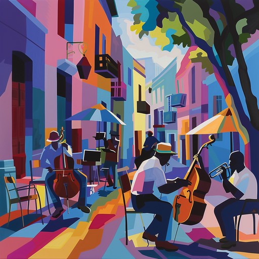 This vibrant and dynamic jazz piece exudes the energy and joy of a lively summer day. With playful piano solos, infectious rhythms, and cheerful brass harmonies, it captures the essence of a spontaneous street jazz jam session, filling listeners with warmth and exuberance.