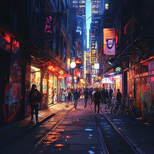 This track captures the essence of city nights using deep basslines, rhythmic drums, and echoing synths to create a captivating urban dub experience.