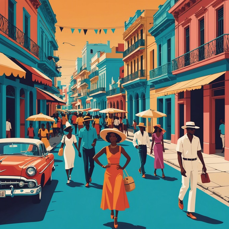 Imagine the bustling streets of havana, sunlight cascading down vibrant buildings and the air filled with the heartwarming sounds of local life. This track captures that bright, upbeat rhythm synonymous with cuban culture, blending traditional instruments with a modern latin flair.