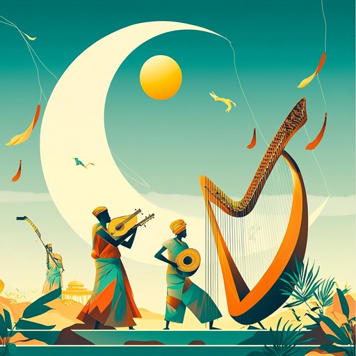 A lively instrumental that blends the shimmering sounds of the african kora harp with traditional celtic folk melodies, creating a cheerful fusion that celebrates cultural unity and joy.