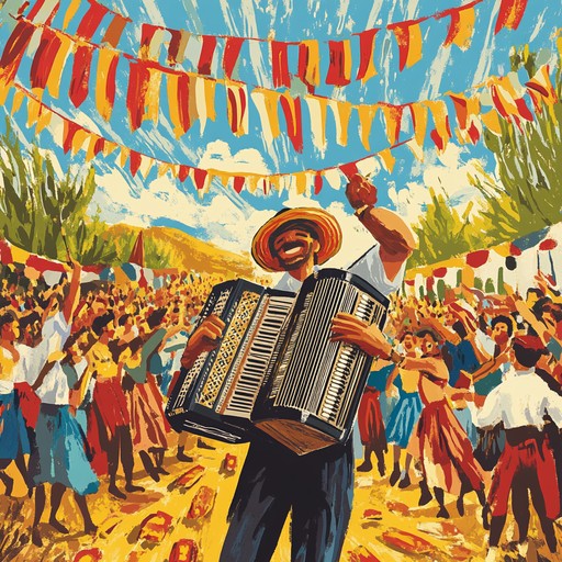 A spirited instrumental polka song featuring vibrant accordion melodies and lively rhythms, designed to lift spirits and get everyone moving. It paints a picture of a joyous festival where music fills the air and people join together in dance and laughter.