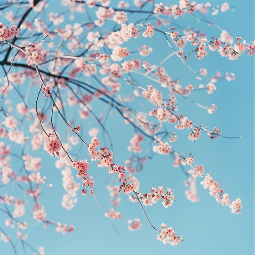 An instrumental piece inspired by spring japanese festivals, featuring cherry blossoms dancing in a lively breeze. The song combines traditional japanese instruments like the koto and shamisen with modern synth beats, capturing the festive atmosphere of an anime celebration in full bloom. Perfect for anime opening themes or vibrant festival scenes.