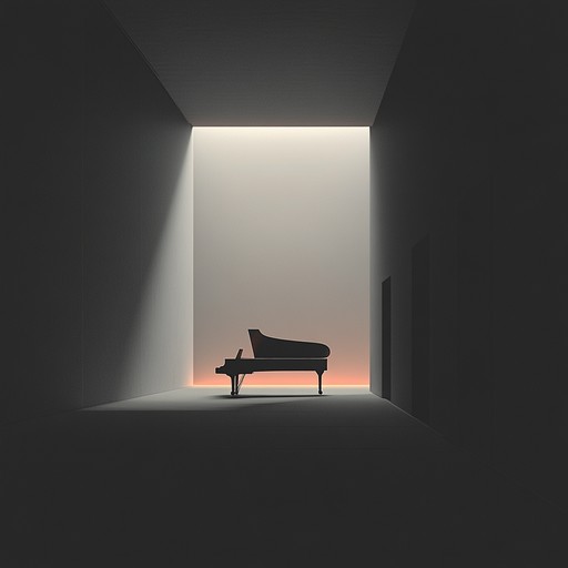 In a scene set with a sparse musical arrangement, the piano's soft and thoughtful tones create a space for the listener to engage in a tranquil exploration of their inner selves, facilitated by the soothing echoes that fill the air with both sound and silence.