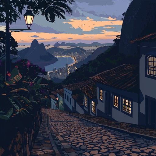 This track captures the essence of a melancholic evening in rio, where the vibrant beats of latin jazz meet the introspective melodies characteristic of life's reflective moments. The song swirls around themes of longing and solitude amidst the bustling cityscape, providing a poignant soundtrack to the gentle fall of twilight over rio's iconic landscapes.