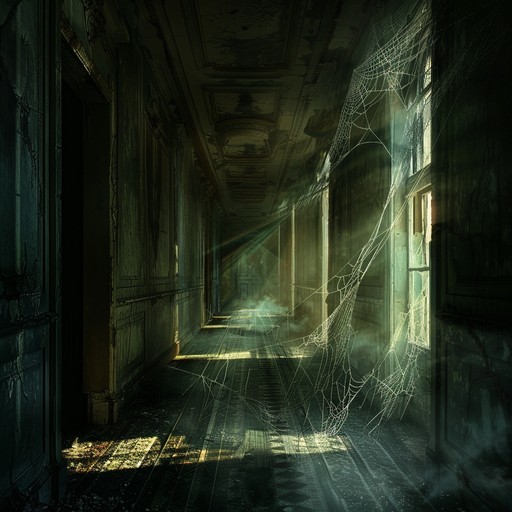 A spine chilling jingle that captures the eerie ambiance of an old, abandoned mansion with creaking doors and whispering winds. The unsettling yet captivating tune blends ghostly echoes and subtle undertones to create a hauntingly beautiful experience.