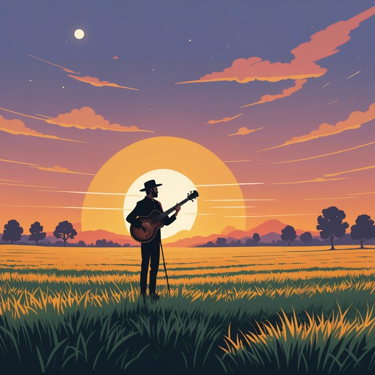 This track boasts a deep dive into the essence of the countryside, capturing the timeless spirit of traditional melodies intertwined with the simplicity of rural life. Full of warmth and nostalgic undertones, it portrays a journey through the heartland’s most cherished memories.