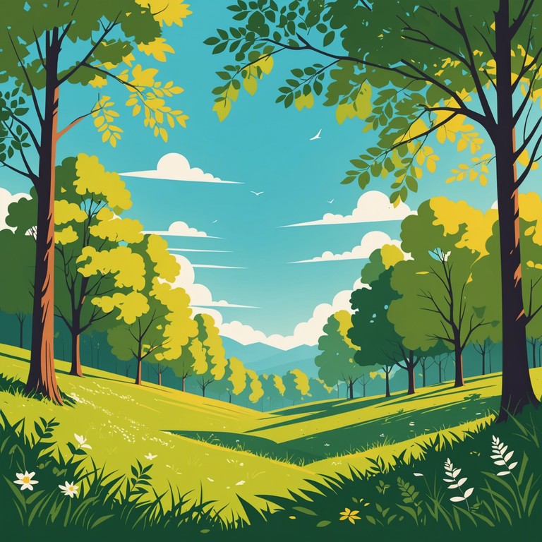 Experience the tranquil cadence of summer as this orchestral piece transports listeners to a peaceful meadow under july's gentle sun. Soft violin strokes mirror the fleeting whispers of the summer breeze, creating an idyllic atmosphere for relaxation and introspection.