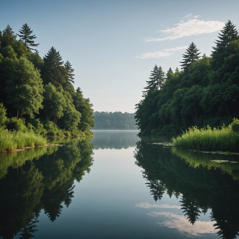 A melodious banjo piece that serves as a serene musical interpretation of a tranquil morning in nature, where each note reflects the quiet beauty of the dawn's first light. A melodious banjo piece that serves as a serene musical interpretation of a tranquil morning in nature, where each note reflects the quiet beauty of the dawn's first light.