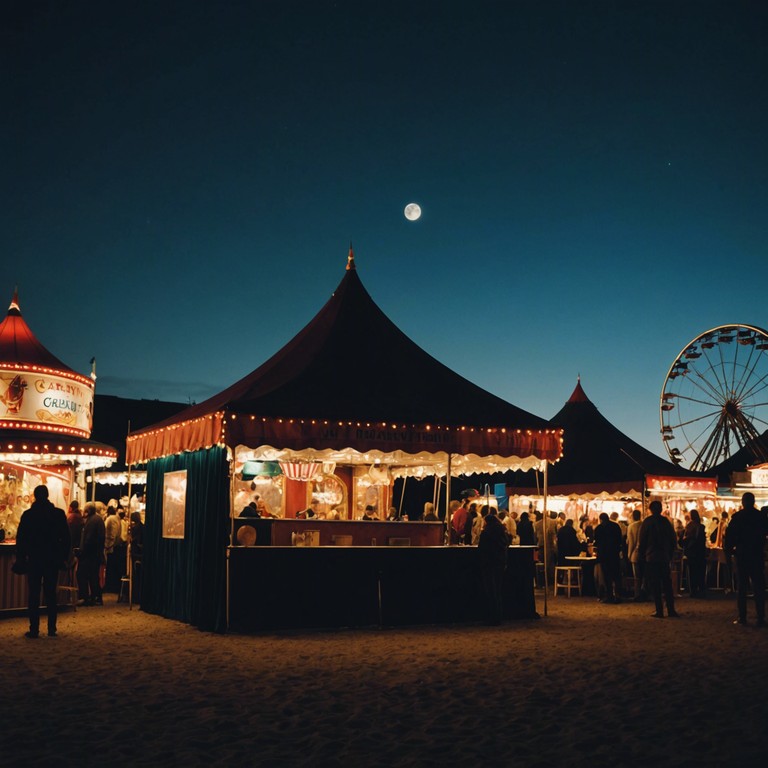 This track weaves a haunting narrative blending festive cheer with a gothic twist, ideal for a modern cabaret environment. Envision an abandoned carnival where each note from the accordion evokes the image of dancing shadows under the moonlit night, as the listener is transported to a playful yet slightly sinister celebration.