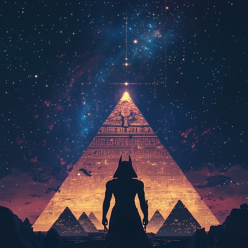 An instrumental piece that combines traditional egyptian instruments and scales with futuristic electronic synths, creating a mesmerizing soundscape that transcends time.