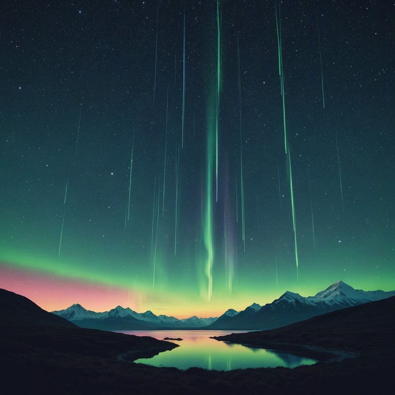 Echoes from the cosmos explores the beauty of the night's calmness with gentle melodies on an electric piano, weaving a tapestry of sound that binds the soul to the cosmos's quiet whispers.