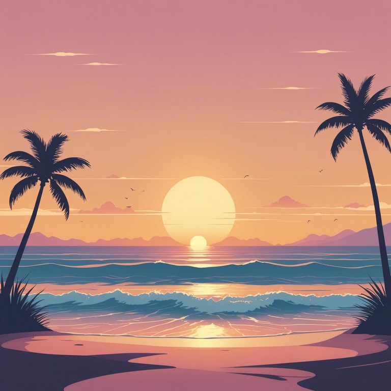 This composition features a smooth, flowing bossa nova rhythm ideal for unwinding after a day's work. The gentle percussive elements coupled with melodic strings create a sunset vibe that transports the listener to a tranquil beach in rio de janeiro.