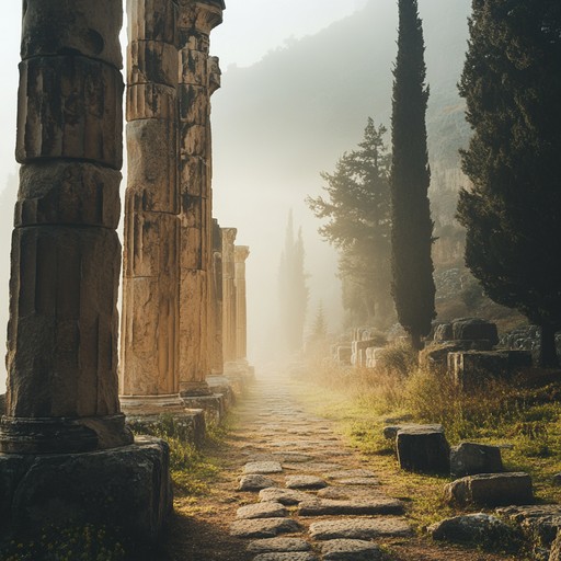 This extended description immerses the listener further into the ancient world, focusing on the spiritual and prophetic significance of delphi. It evokes a deeper connection to the place where people once gathered in hopes of divine wisdom, enhanced by the lyre's soul stirring tunes. Each note and rhythm is crafted to echo the mystical atmosphere and rich history of ancient greek rituals, creating a profound auditory journey.