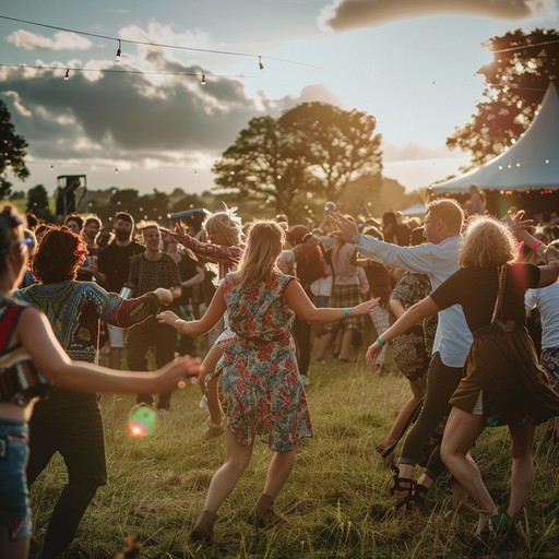 Feel the lively pulse of an up tempo irish festival jig. Accordion notes fly over energetic bodhrán rhythms, accompanied by joyful fiddle melodies that transport listeners to a spirited irish celebration, perfect for dancing and making merry.