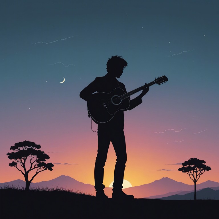 A more enriched description that delves deeper into the emotional layers of the song, highlighting the nuanced interplay between the artist's soulful expressions and the gentle acoustics of the guitar. It focuses on the quiet romance and subtle poetry inherent in sertwitch will further draw the listener into a delicate yet profound musical experience.