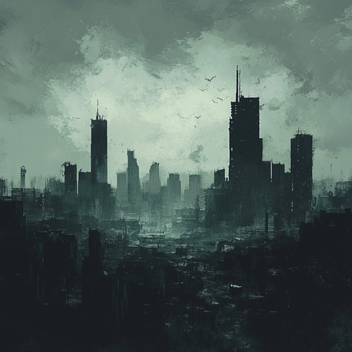 This track features haunting guitar riffs, crushing drum patterns, and eerie synthesizer layers that capture an apocalyptic urban landscape. It's a visceral sonic experience, combining raw energy with a deep sense of foreboding. The relentless mechanical rhythms drive the track forward, making it an immersive and unsettling journey through a dystopian world.