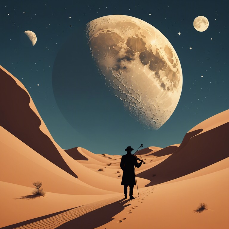 Transport to a moonlit desert where each note from the oud tells a story of civilizations past, whispering secrets carried by the night winds beneath a starry sky.