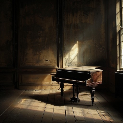 Delve deep into the introspective shadows of the mind, exploring haunting echoes and somber tones that paint a picture of inner turmoil and reflection. This composition uses the melancholic timbre of the piano to deliver a deeply emotional and eerie experience that lingers long after it ends.