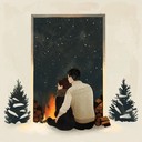 magical holiday romance under twinkling stars, capturing tender moments