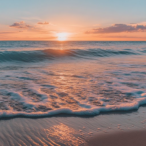 This song features a simple yet evocative acoustic guitar melody that brings to mind the peacefulness of a seashore at sunset. The tune is designed to create a serene and tranquil ambiance perfect for relaxation and unwinding.