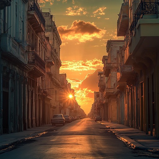 Tender mambo melody that transports listeners to the nostalgic streets of havana with its heartfelt rhythm and soothing harmonies, evoking a serene and romantic atmosphere of a summer evening.