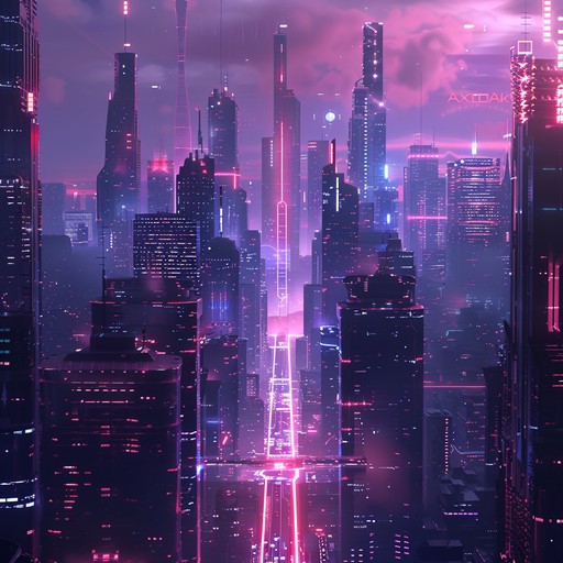 Float through a neon lit metropolis with gentle, harmonic synths creating a serene, futuristic ambiance. The soothing tones evoke a sense of peace amidst the bustling cyberpunk cityscape. Perfect for relaxation or a meditative journey in a high tech world.