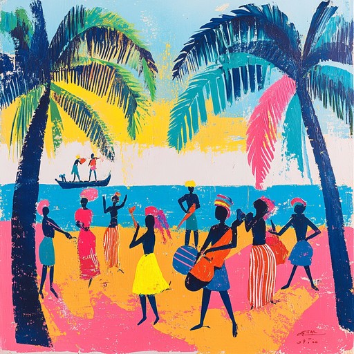 An energetic instrumental track that combines lively steel drums, rhythmic percussion, and vibrant melodies to evoke the joyful atmosphere of a tropical island festival