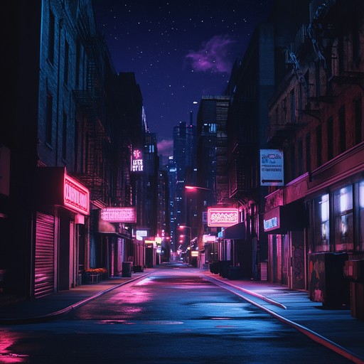 An instrumental track blending lo fi beats with soft guitar melodies, capturing the essence of a quiet night in the city