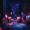 dreamy urban melody flowing through silent neon streets