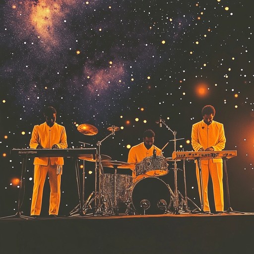 Explore a celestial voyage with a fusion of groovy, funky beats and experimental synth sounds. This track invites you to dance through the stars, blending traditional funk with an avant garde twist, delivering an interstellar musical experience.