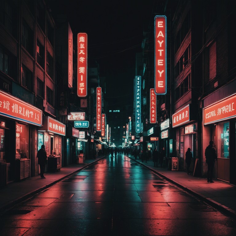 This track captures the intriguing blend of suspense and the allure of glamour, characterized by a rich, electric guitar melody weaved into a backdrop of a mysterious urban night. The evocative soundscape mirrors a thrilling chase through a city lit by neon, with unexpected twists and turns signified by sudden shifts in rhythm and eerie sustains.